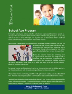 Children's Park School Age Program